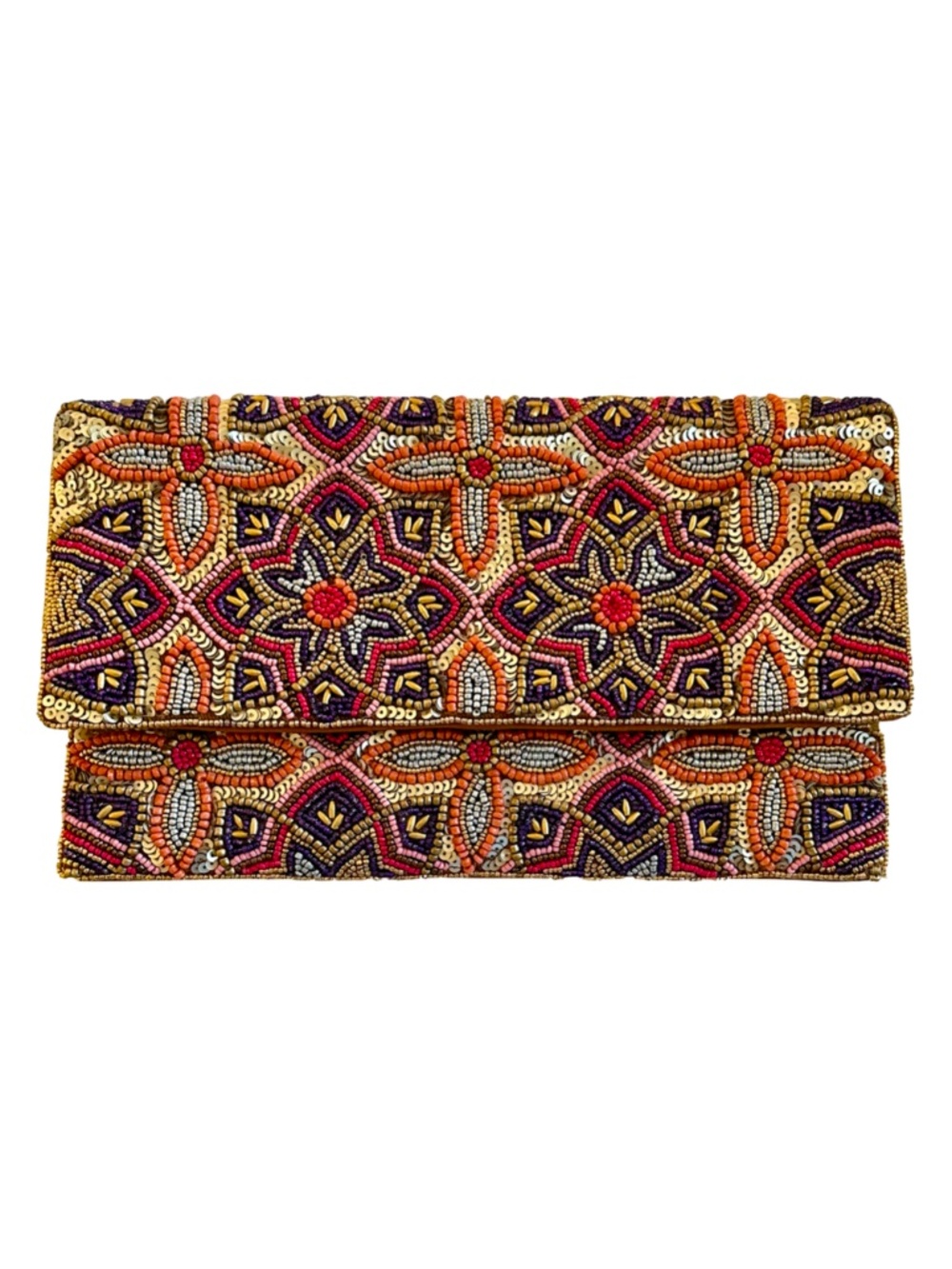 Beaded Floral Clutch Crossbody Bag, Lily Posh Beaded Bag, Formal Bridal